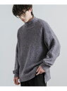 【SALE/50%OFF】Rocky Monroe オーバーサイズループヤーンハーフネックニット ロッキーモンロー トップス ニット グレー ブルー ベージュ【...