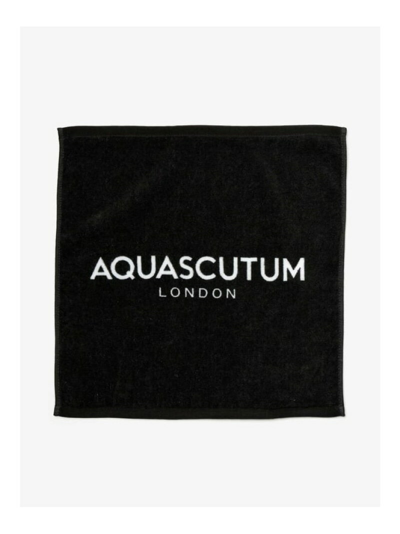 アクアスキュータム ハンカチ メンズ Aquascutum GOLF GOLF - AQロゴハンドタオル アクアスキュータム ファッション雑貨 ハンカチ・ハンドタオル ブラック