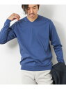 NOLLEY'S goodman 《ビジカジ対応》シルケットスムースドレスL/S V Tシャツ 25AW ノーリーズ トップス カットソー・Tシャツ ブラウン ホワイト ブルー グレー ブラック【先行予約】*【送料無料】