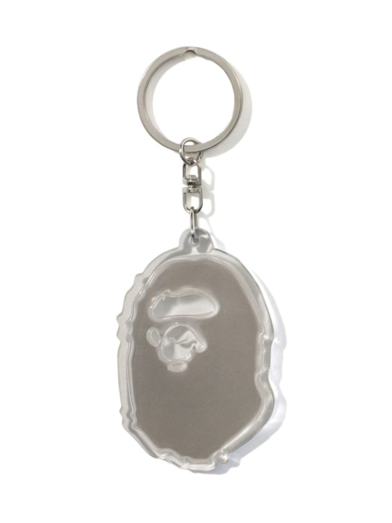 A BATHING APE APE HEAD REFLECTIVE KEYCHAIN ア ベイシング エイプ ファッション雑貨 チャーム・キーチェーン ブラック ブルー グリーン ホワイト