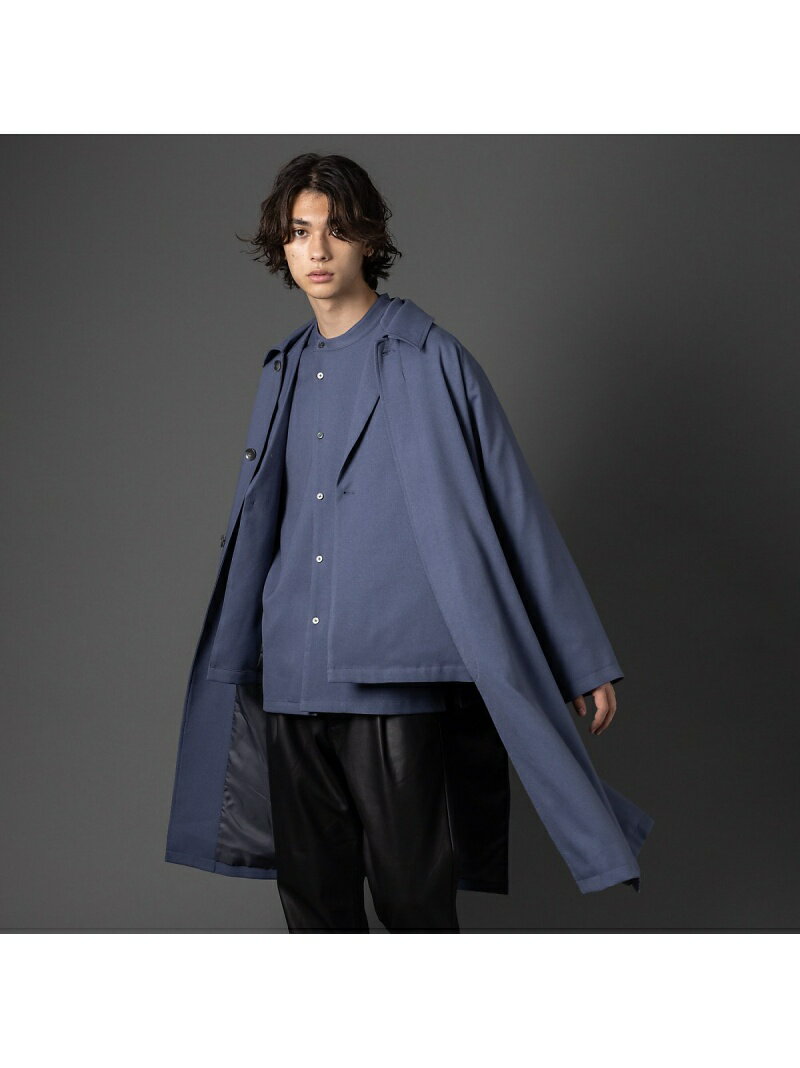 【SALE／30%OFF】ABAHOUSE LASTWORD 【MYSELF ABAHOUSE】POLY WOOLLY TWILL ポリウーリ アバハウス ジャケット・アウター ステンカラーコート ブルー ブラック ベージュ グレー カーキ【RBA_E】【送料無料】