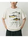 URBAN RESEARCH DOORS LIBERTY GRAPHICS Trout & Flies アーバンリサーチドアーズ トップス カットソー・Tシャツ ホワイト【送料無料】