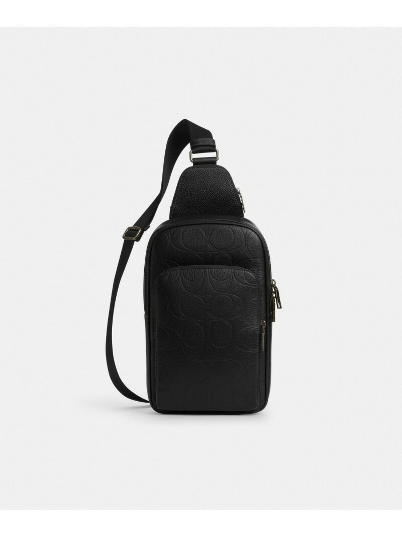 【SALE／62%OFF】COACH OUTLET 【公式】イーサン パック・シグネチャー レザー コーチ　アウトレット バッグ ボディバッグ・ウエストポーチ ブラック【RBA_E】【送料無料】(4)