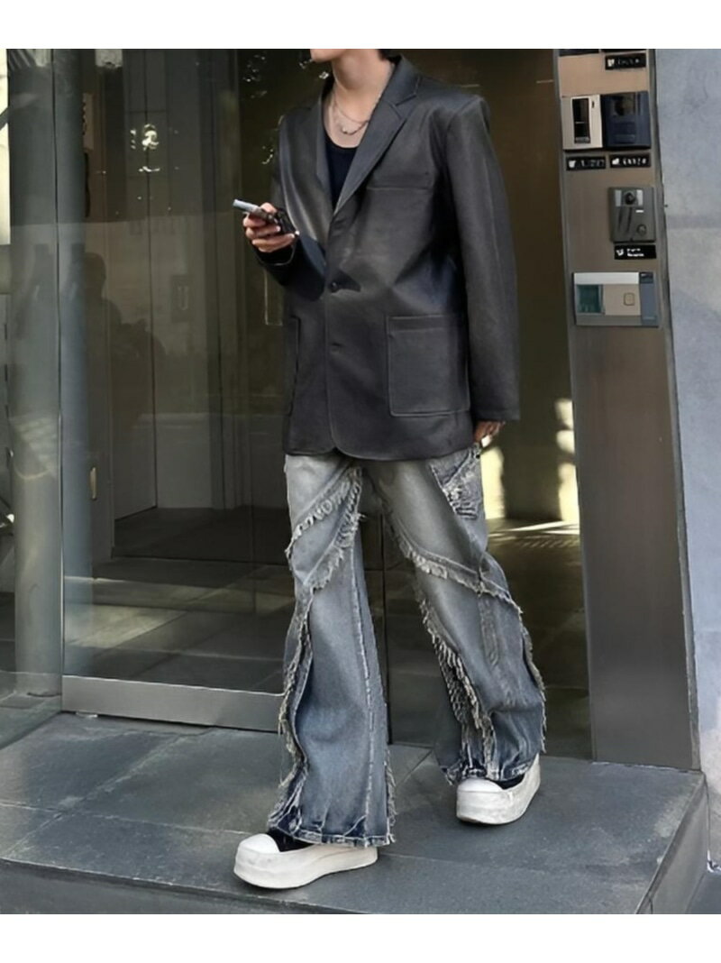 Chikashitsu + 【Chikashitsu +】coating single jacket ネバーマインドザエックスユー／チカシツプラス ジャケット・アウター テーラードジャケット・ブレザー ブラック ブラウン【送料無料】