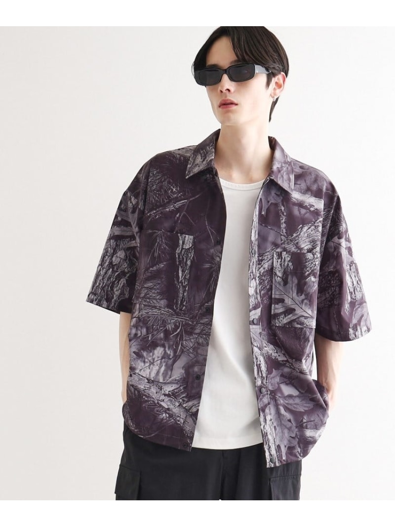 【SALE/25%OFF】tk.TAKEO KIKUCHI リアルツリーカモフラシャツ ティーケータケオキクチ トップス シャツ・ブラウス ブラック【RBA_E】【送料無料】