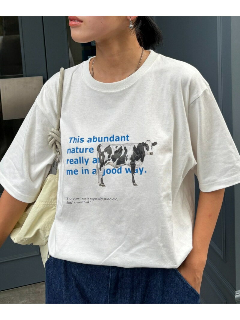 CIAOPANIC TYPY 【UNISEX】牛グラフィックTEE チャオパニックティピー トップス カットソー・Tシャツ ホワイト ブルー ワインレッド【先行予約】*【送料無料】(4)