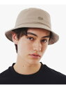 LACOSTE バイオウォッシュバケットハット ラコステ 帽子 ハット ブラック ベージュ【送料無料】