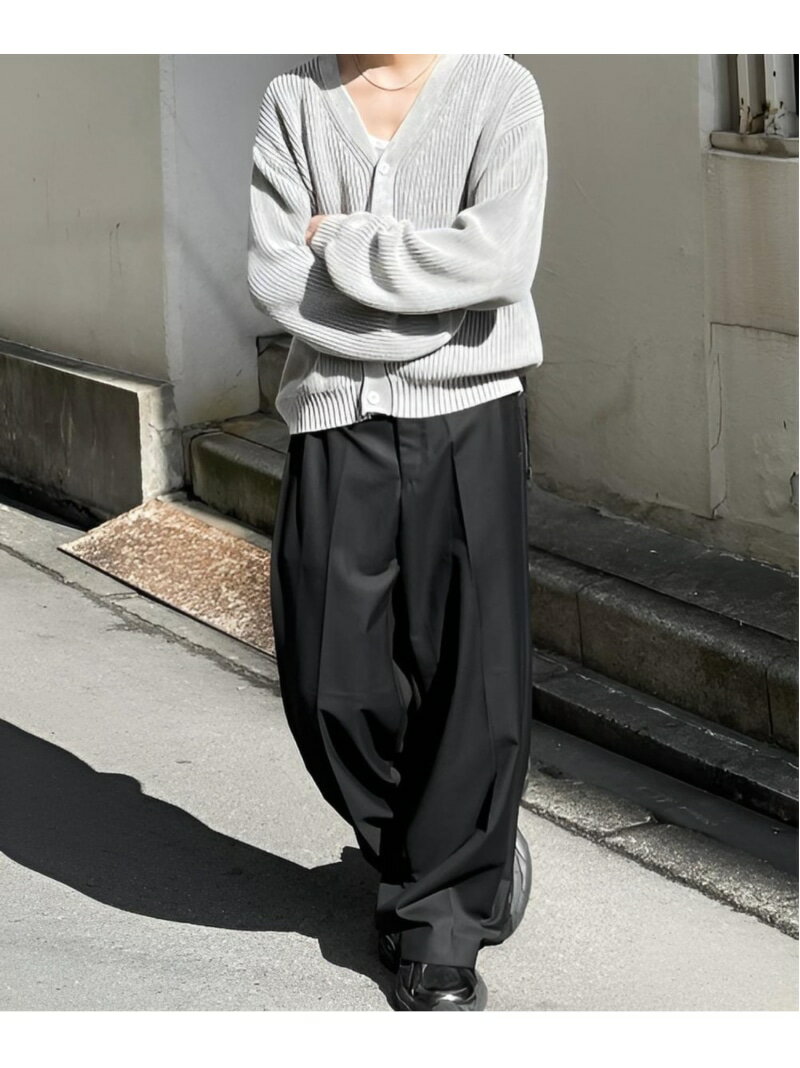 Chikashitsu + 【Chikashitsu +】dirty wash cotton cardigan ネバーマインドザエックスユー／チカシツ..