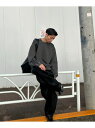 Chikashitsu + 【Chikashitsu +】cropped washing sweat ネバーマインドザエックスユー/チカシツプラス トップス スウェット・トレーナー グレー【送料無料】