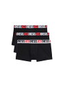 DIESEL メンズ ボクサーパンツ 3枚パック ディーゼル インナー・ルームウェア ボクサーパンツ・トランクス ブラック レッド【送料無料】