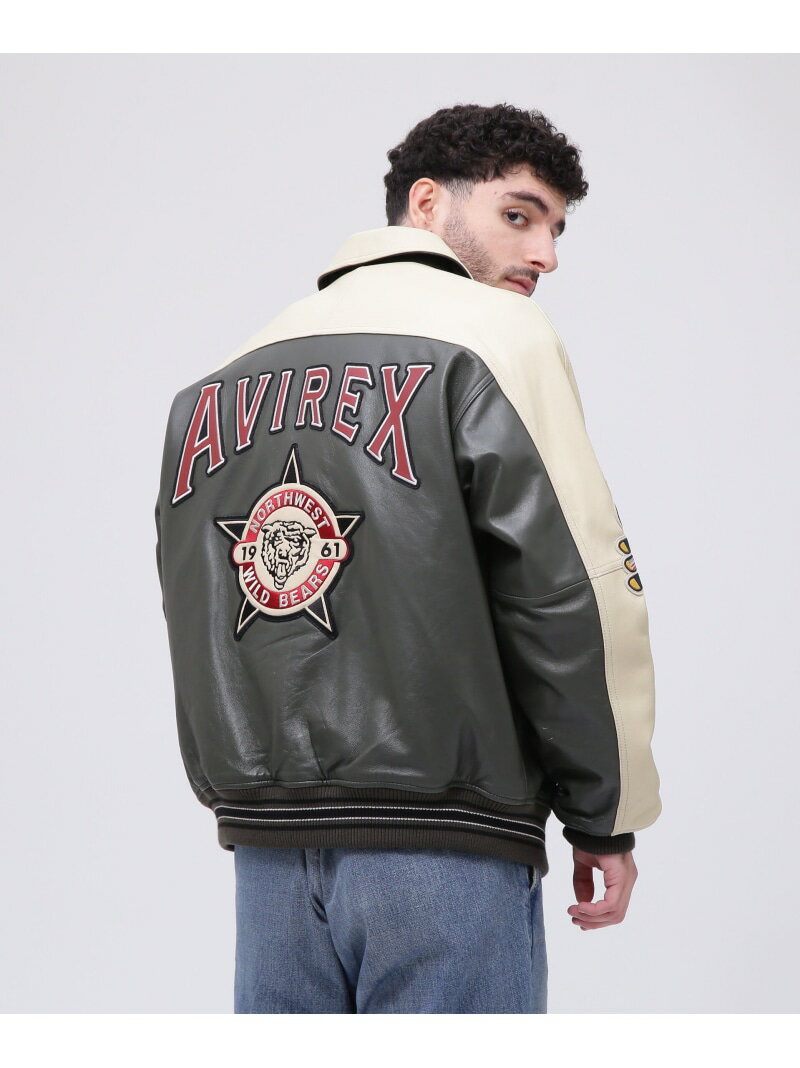 Rakuten Fashion Men㤨AVIREX STADIUM JACKET WILD BEARS /  㥱å 磻 ٥ å 㥱åȡ 饤㥱å ꡼ ֥å̵ۡפβǤʤ107,800ߤˤʤޤ