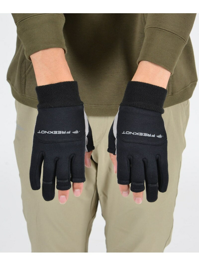 FREEKNOT 光電子 FOURON シープバックグローブ 3本カット フリーノット ファッション雑貨 手袋 ブラック【送料無料】