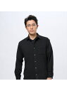 【SALE/44%OFF】BRICK HOUSE by Tokyo Shirts ニットジャカード カジュアルシャツ レギュラー 長袖 メンズ BM02I501DB10R7P-49 トーキョーシャツ トップス シャツ・ブラウス ブラック【RBA_E】
