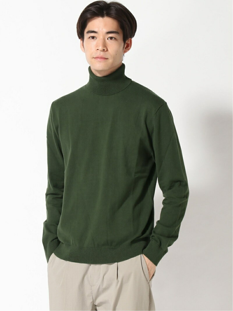 BENETTON (UNITED COLORS OF BENETTON) (M)ストレッチコットンタートルネックニット・セーター ベネトン(ユナイテッド カラーズ オブ ベネトン) ニット ニットタートル グリーン ネイビー グレー【送料無料】