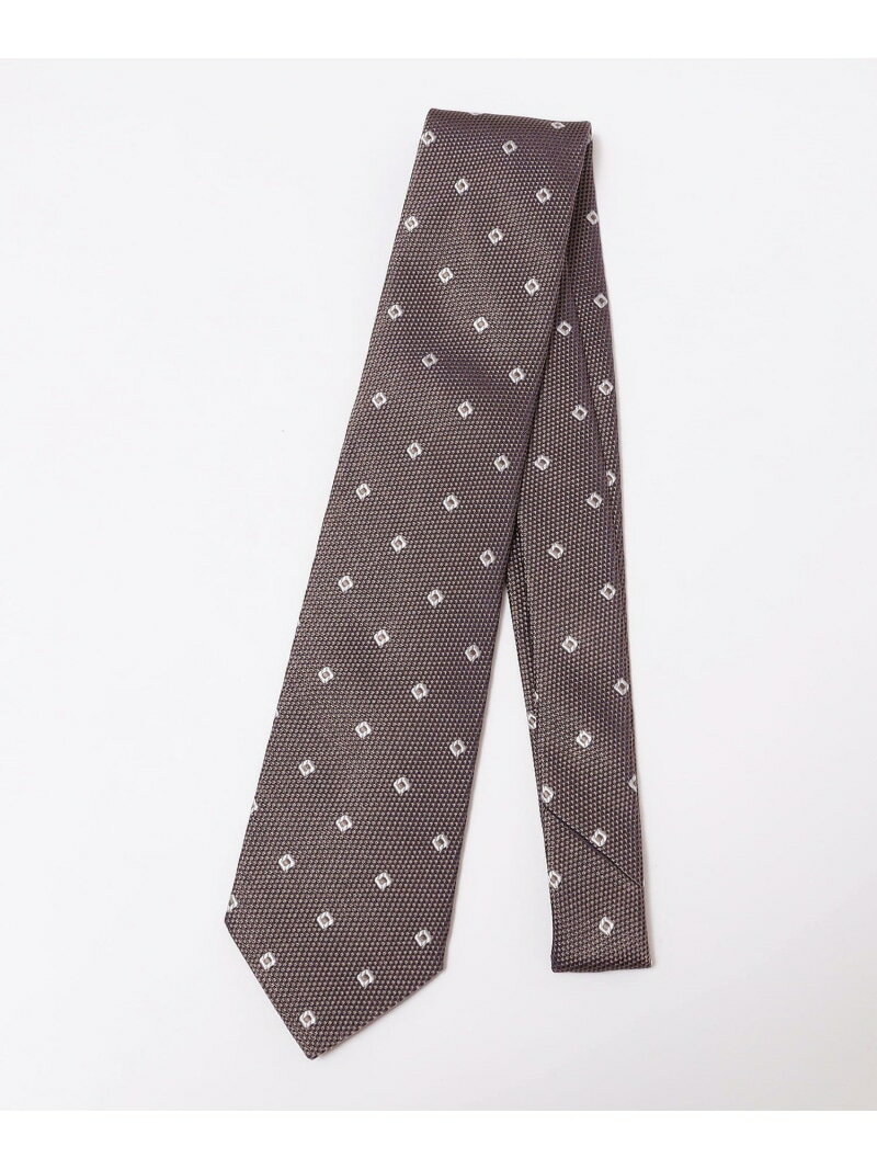 【SALE/40%OFF】SHIPS MEN BREUER: シルク スクエア 小紋 ネクタイ シップス スーツ・フォーマル ネクタイ・蝶ネクタイ ブラウン ブルー【RBA_E】【送料無料】