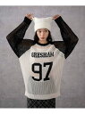 WEGO MEN'S ネコミミニットキャップ ウィゴー 帽子 ニット帽・ビーニー ブラック ホワイト