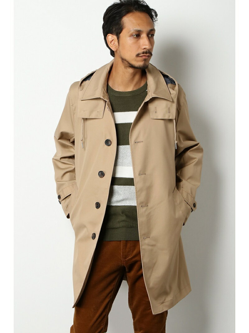 【SALE／40%OFF】ikka TCウェザーステンカラーコート イッカ ジャケット・アウター その他のジャケット・アウター ベージュ ネイビー【RBA_E】【送料無料】のサムネイル