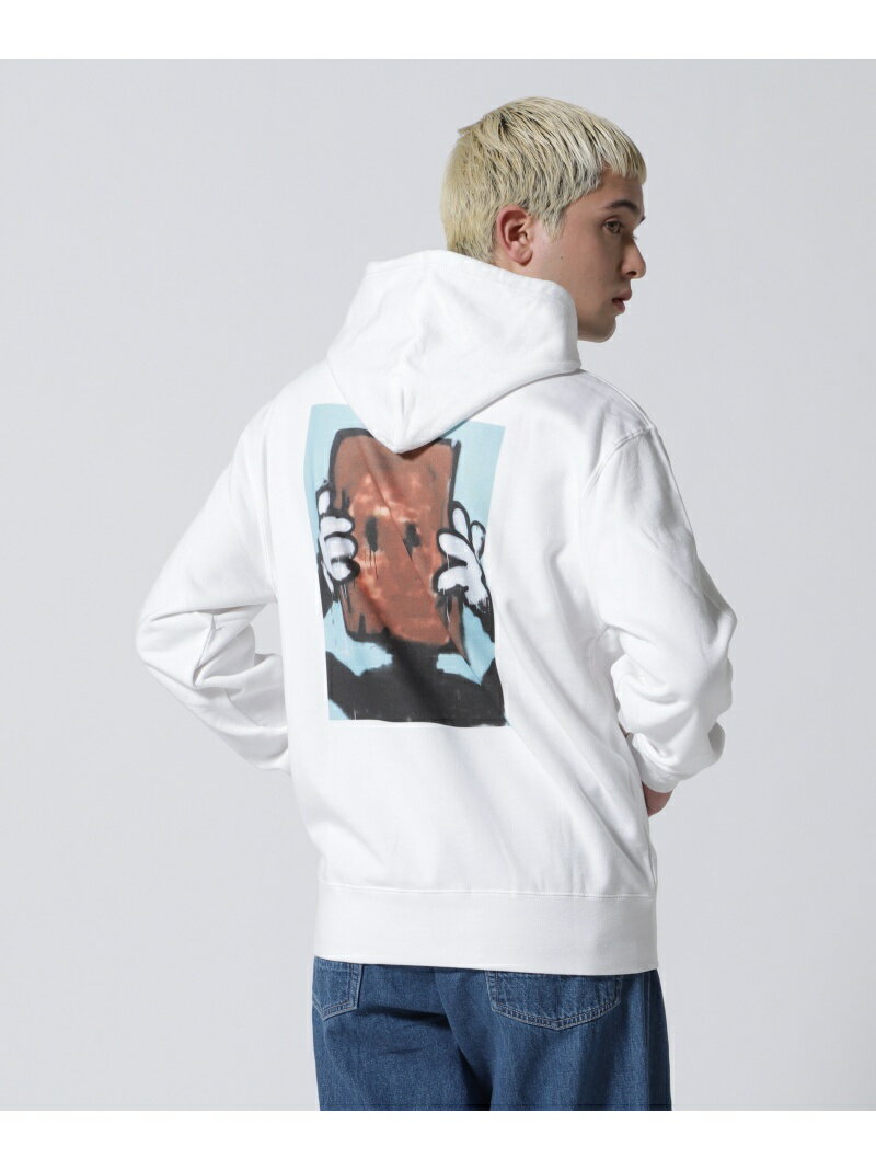 ROYAL FLASH Guernika/ゲルニカ/ANONYMOUSE SWEAT PK AM01 ロイヤルフラッシュ トップス パーカー・フーディー ホワイト【送料無料】