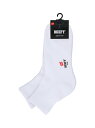 Hanes Hanes/(M)BEEFY クウォーターソックス 2足組 ジーンズメイト 靴下・レッグウェア 靴下 ホワイト ブラック
