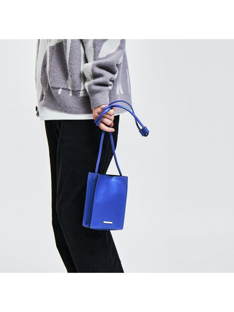 ABAHOUSE LASTWORD 【AH ABAHOUSE】エコレザー スクエア ミニショルダー バッグ / ポシ アバハウス バッグ ショルダーバッグ ブラウン グレー ブラック グリーン ブルー【送料無料】