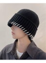 NOWLE NOWLE/(M)【NOWLE】ハンドステッチ ニット バケットハット チェルカ 帽子 ニット帽・ビーニー ブラック