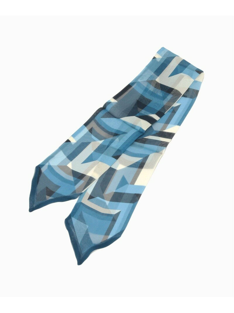 EDIFICE Bleck (ブレック) Geometric Scarf DIS.S-3876 EX S-375 エディフィス ファッション雑貨 スカーフ・バンダナ ネイビー【送料無料】