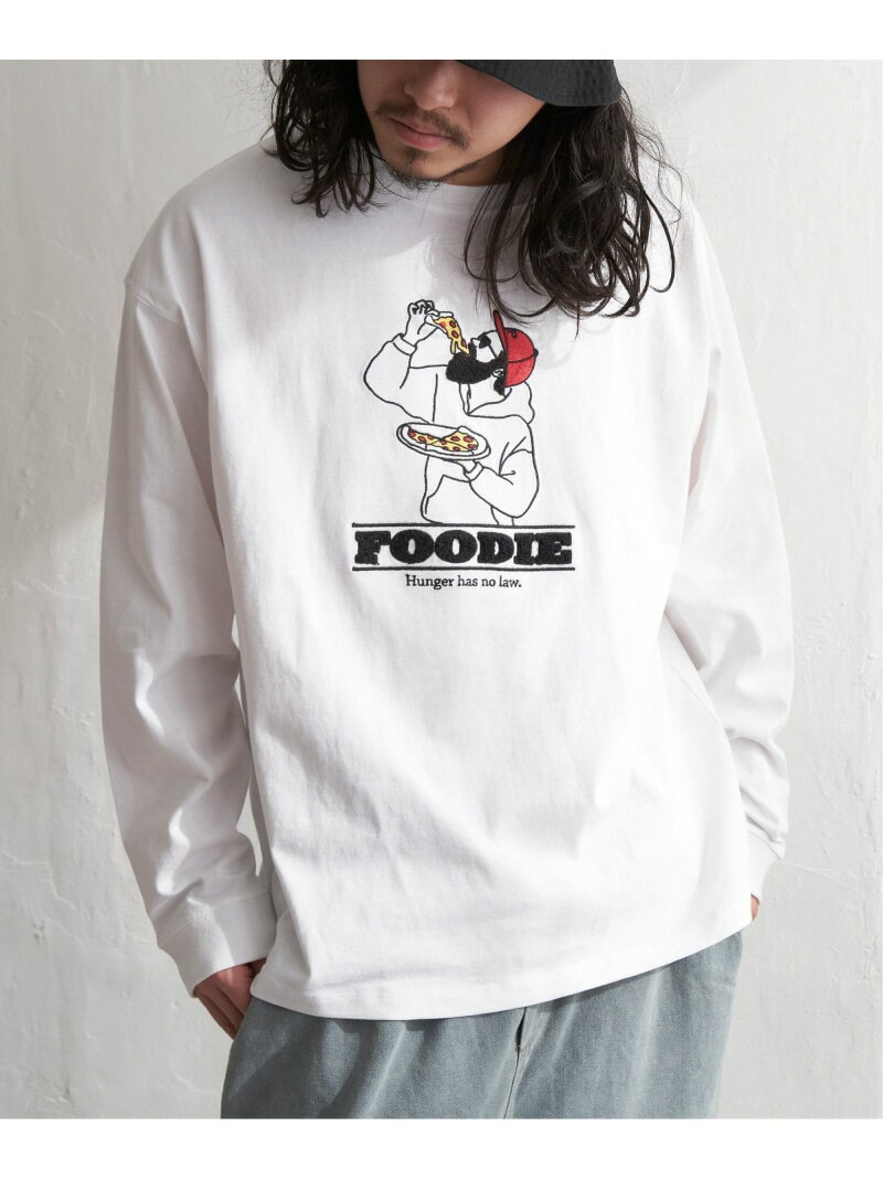 【SALE／10%OFF】VENCE share style 髭サガラ刺繍Tee ヴァンス エクスチェンジ トップス カットソー・Tシャツ ホワイト グレー ブラック グリーン ブルー【RBA_E】