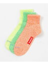 URBAN RESEARCH ITEMS Healthknit HK ミドルソックス スラブ NEON 3P アーバンリサーチアイテムズ 靴下・レッグウェア 靴下