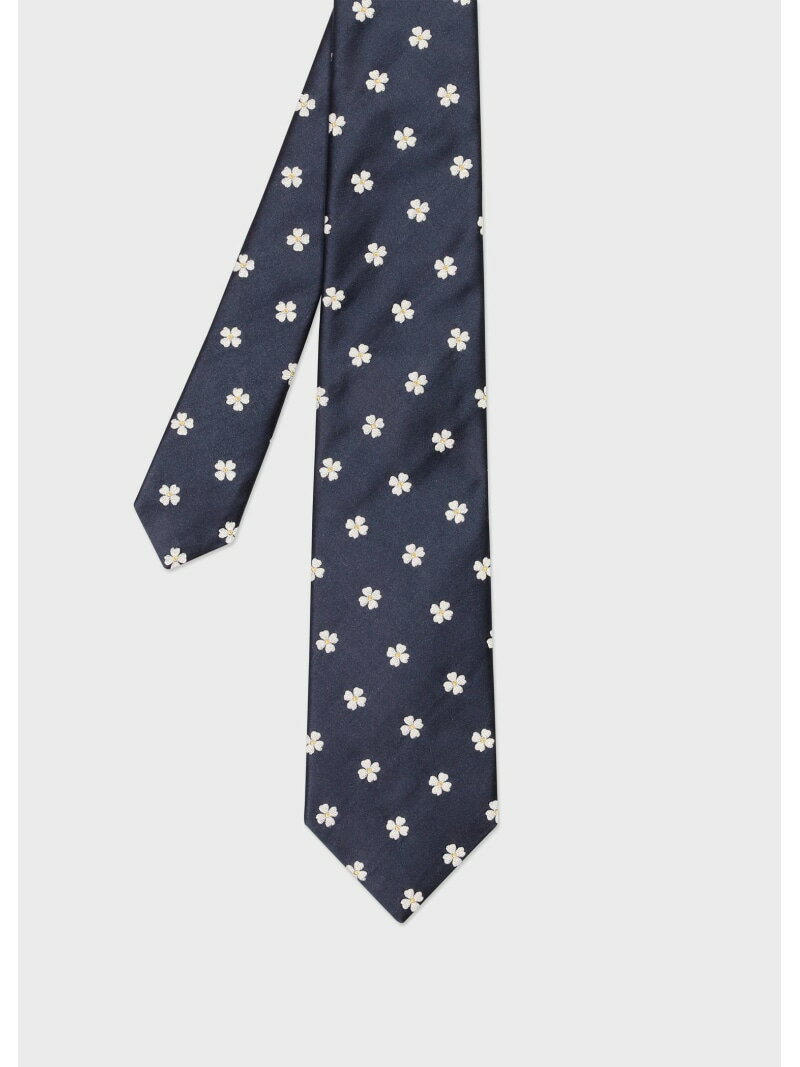 Paul Smith "Classic Flower" タイ ポール・スミス スーツ・フォーマル ネクタイ・蝶ネクタイ ネイビー レッド【送料無料】