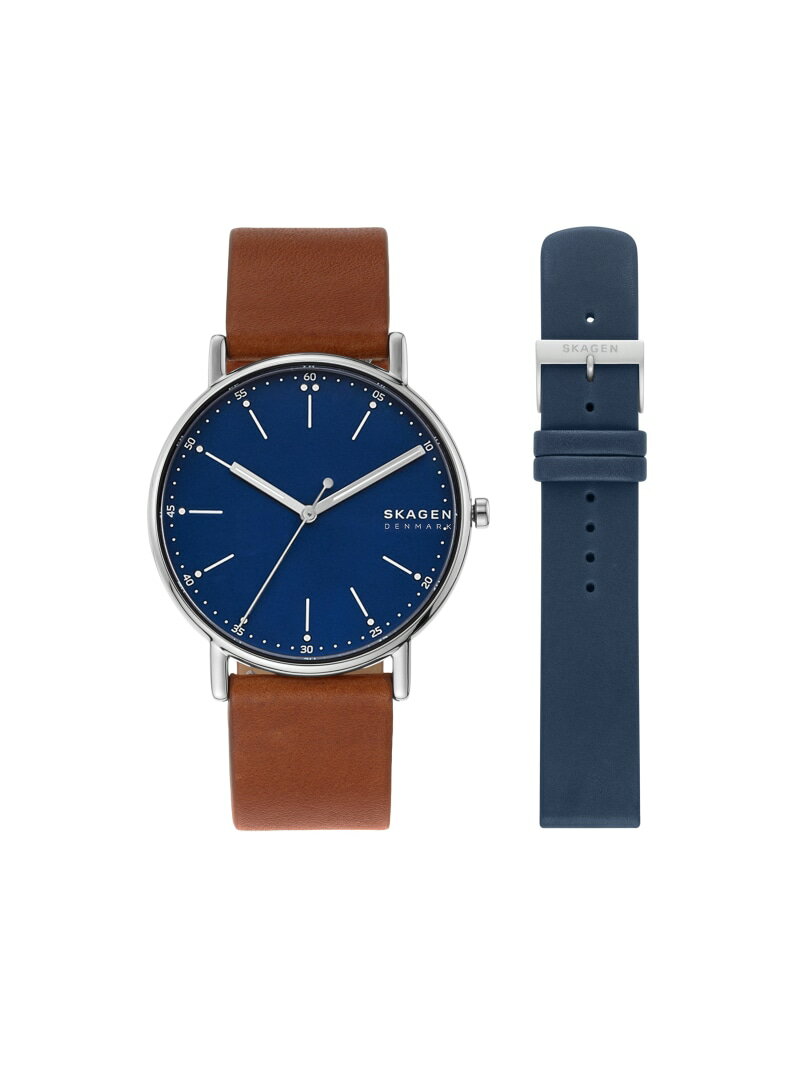 SKAGEN スカーゲン 腕時計&ストラップバンド セット メンズ アナログ レザー W69X215OT スカーゲン アクセサリー・腕時計 腕時計【先行予約】*【送料無料】