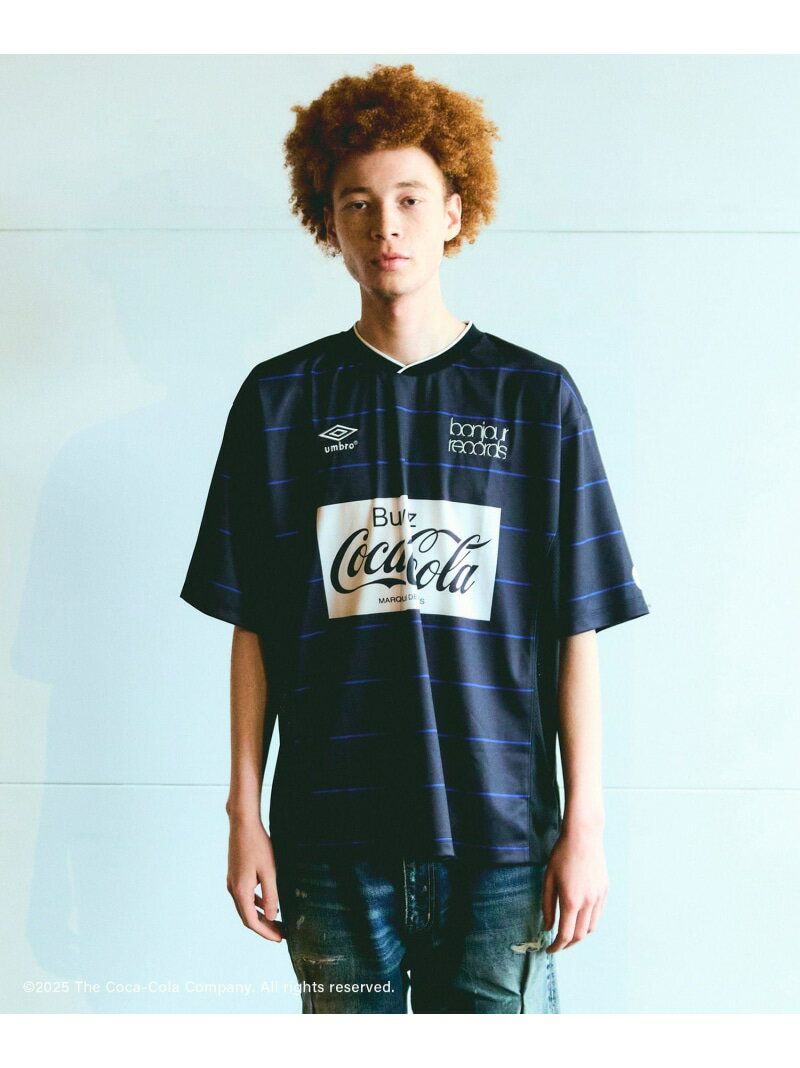 楽天Rakuten Fashion Menbonjour records 【Coca-Cola】UMBRO*bonjour records GAME SHIRTS ボンジュールレコード トップス スウェット・トレーナー ホワイト ブラック【送料無料】