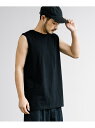 Audience 日本製/国産「丹後」 度詰天竺( 6オンス)サイドスリット ノースリーブTシャツ ロッキーモンロー トップス ノースリーブ・タンクトップ ホワ...