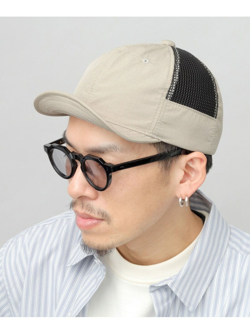 【SALE/10%OFF】Basiquenti アンパイアキャップ サイドメッシュ キャップ 帽子 メンズ 無地 春 夏 軽量 エー.エム.エス. 帽子 キャップ グレー ブラック ベージュ【RBA_E】