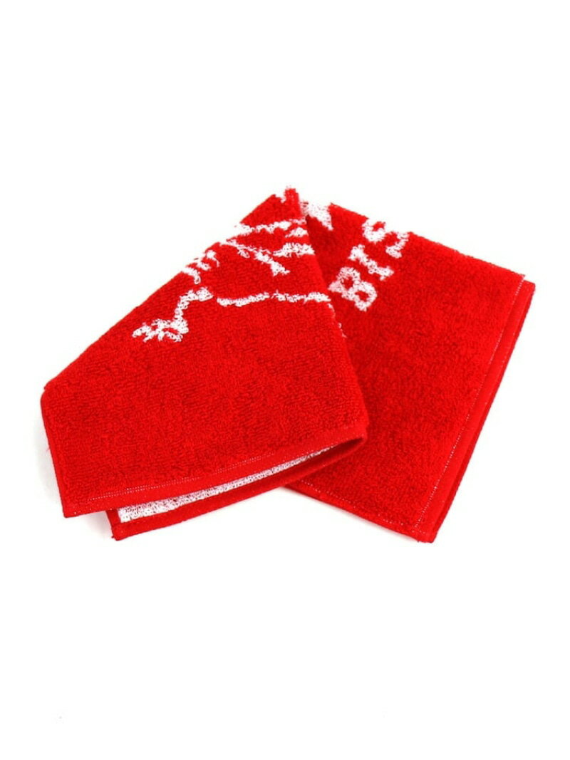 Rakuten Fashion MenのIL BISONTE イルビゾンテ コットン ロゴ入り ハンドタオル ブルーコムブルー ファッション雑貨 ハンカチ・ハンドタオル｜アングル3