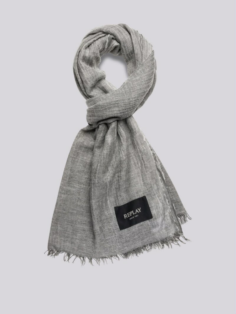 【SALE／40%OFF】REPLAY ウールブレンド フェードストール リプレイ ファッション雑貨 マフラー・ストール・ネックウォーマー カーキグリーン ブルー ベージュ ブラック【RBA_E】【送料無料】のサムネイル