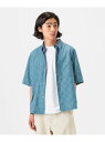 B:MING by BEAMS ウインドウペーン レギュラーカラー シャツ ビーミング ライフストア バイ ビームス トップス シャツ・ブラウス グリーン ブルー【送料無料】(4)