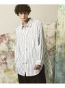 MAISON SPECIAL 【Italian Dead Stock Fabric】Prime-Over Regular Collar Shirt Coat メゾンスペシャル トップス シャツ・ブラウス ブラック グレー【送料無料】