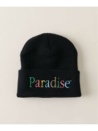 【SALE／30%OFF】JOURNAL STANDARD 【PARADISE NYC/パラダイスニューヨーク】 COLORS LOGO CUFF BEANIE:ビーニー ジャーナル スタンダード 帽子 ニット帽・ビーニー ブラック【RBA_E】【送料無料】