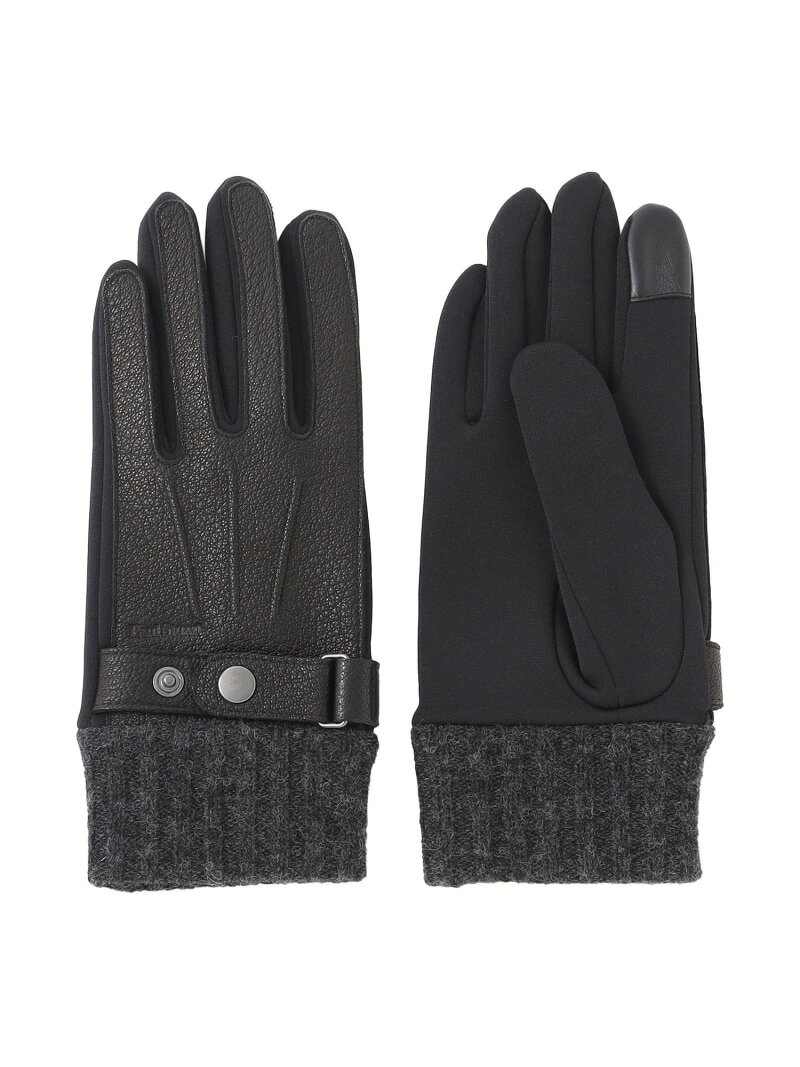 Paul Stuart 【WEB限定】レザーコンビグローブ ポール・スチュアート ファッション雑貨 手袋 カーキグ..