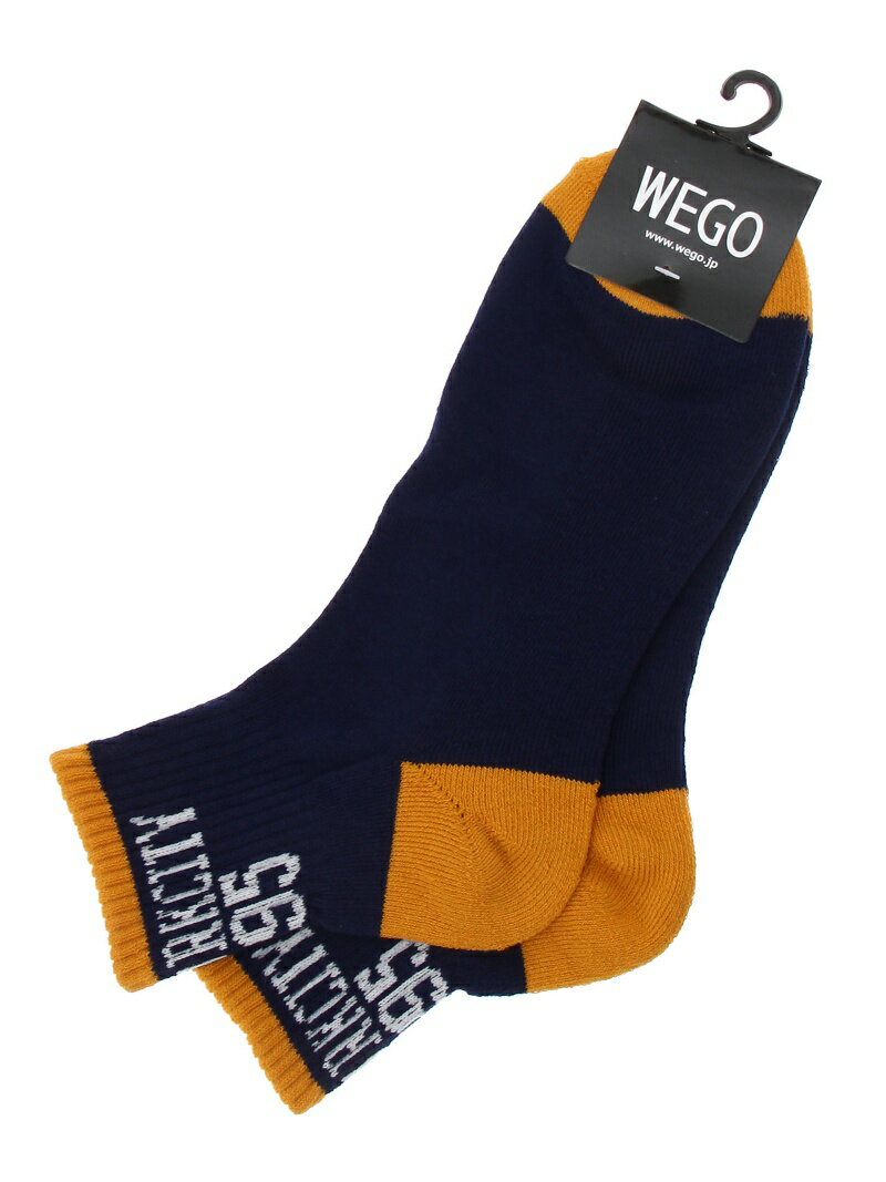 WEGO NEWYORKCITYロゴ(H) ウィゴー 靴下・レッグウェア 靴下 ネイビー ブラック レッド