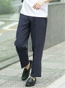 【SALE/24%OFF】TAKA-Q 軽量 スリムフィット ノータックパンツ ウィンドペン紺(セットアップ可能) タカキュー スーツ・フォーマル スーツパンツ...