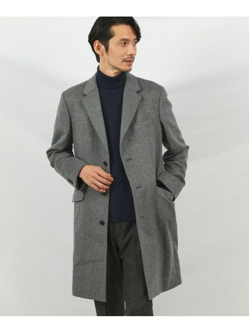 タケオキクチ チェスターコート メンズ 【SALE／30%OFF】TAKEO KIKUCHI ウールカシミヤブレンド チェスターコート タケオキクチ ジャケット・アウター チェスターコート グレー ブラック ベージュ ネイビー【RBA_E】【送料無料】