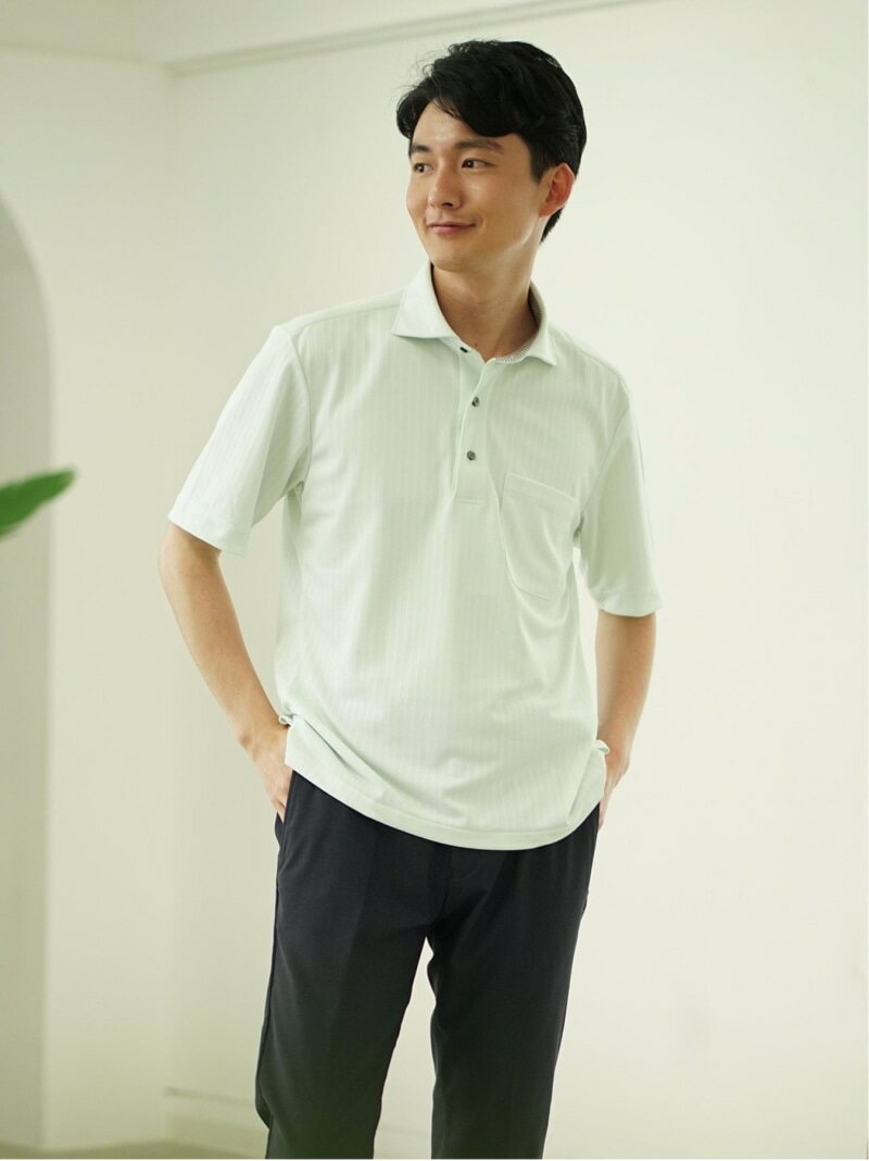 TAKA-Q Biz クールパス カッタウェイ半袖 ビズポロ メンズ ポロシャツ カットソー カジュアル インナー ビジネス ギフト プレゼント ゴルフ 通勤 仕事 タカキュー トップス ポロシャツ ネイビー グリーン【送料無料】