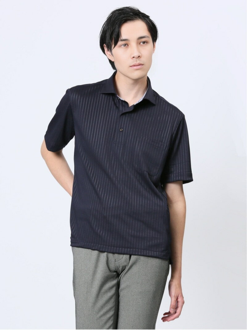 TAKA-Q Biz クールパス カッタウェイ半袖 ビズポロ メンズ ポロシャツ カットソー カジュアル インナー ビジネス ギフト プレゼント ゴルフ 通勤 仕事 タカキュー トップス ポロシャツ ネイビー グリーン【送料無料】