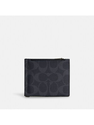 【SALE/62%OFF】COACH OUTLET 【日本限定】マネー クリップ ジップ ウォレット シグネチャー キャンバス コーチ アウトレット 財布・ポーチ・ケース 財布 ブルー【RBA_E】【送料無料】