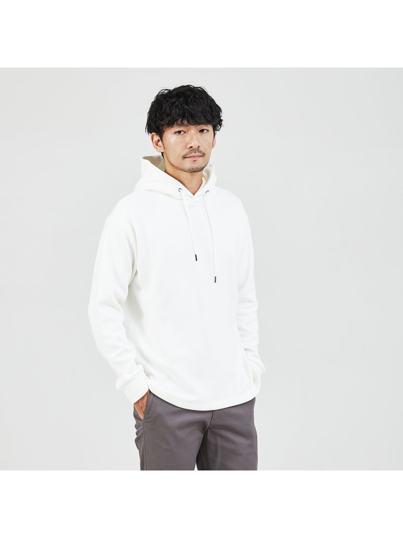 ABAHOUSE LASTWORD 【ふわふわ・もちもち】裏シャギー パーカー アバハウス トップス パーカー・フーディー グレー ホワイト ブラウン ブラック...