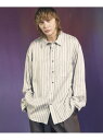 MAISON SPECIAL 【Italian Dead Stock Fabric】Prime-Over Regular Collar Shirt メゾンスペシャル トップス シャツ・ブラウス グレー ブラウン ホワイト ピンク【送料無料】