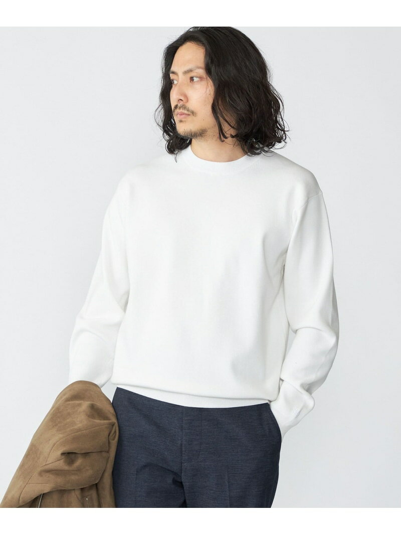 【SALE／40%OFF】SHIPS MEN 【WEB限定】SHIPS:＜ネックが選べる/手洗い可能＞テレワーク ビズ ワンポイント ロゴ ニット シップス トップス ニット ホワイト ネイビー ベージュ【RBA_E】【送料無料】
