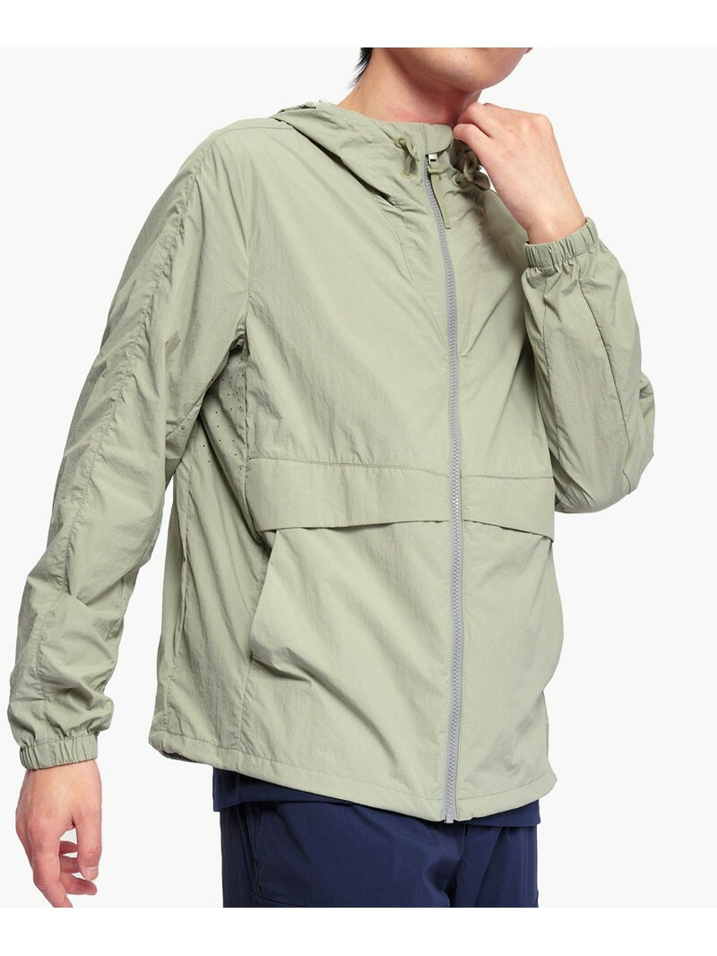 【SALE／30%OFF】AIGLE UVカット 撥水ライトウェイトフーデッド ナイロンジャケット エーグル ジャケット・アウター ナイロンジャケット ブルー【RBA_E】【送料無料】