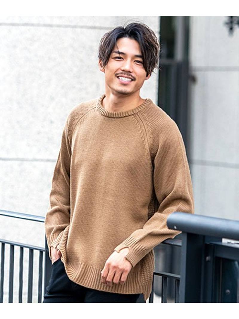 CavariA CavariA バックケーブルBIGニット シルバーバレット トップス ニット ホワイト ネイビー グレー ブラック ベージュ【送料無料】